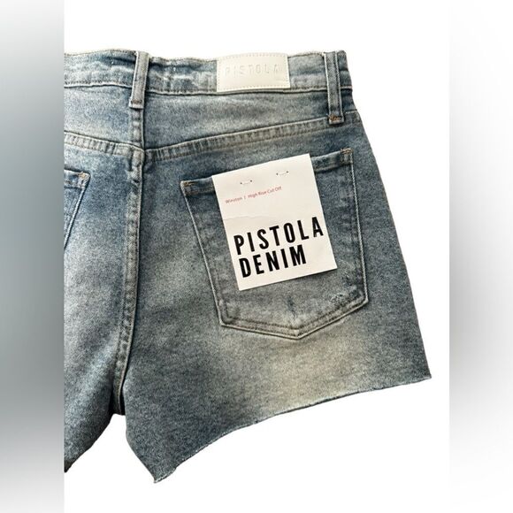 PISTOLA Winston High Rise Cut Off Jean Shorts Size 28 New with Tags MSRP $110 - Picture 4 of 7